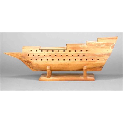 Lot 259 - Carved Wood Ark Length 28 inches.