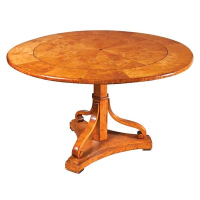 Lot 334 - Biedermeier Style Maple Tilt-Top Breakfast...