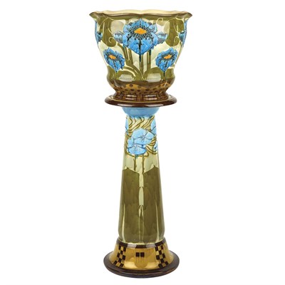 Lot 398 - Assembled Seccesionist Majolica Jardiniere and...