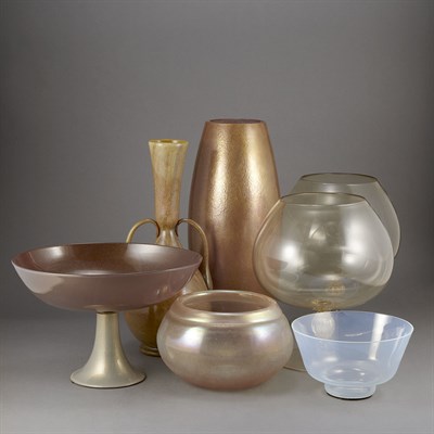 Lot 298 - Group of Six Glass Vases