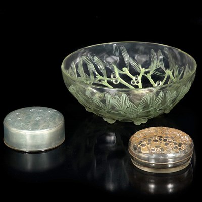 Lot 381 - Group of R. Lalique Molded Glass Articles...