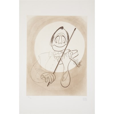 Lot 120 - Al Hirschfeld JACK BENNY WITH VIOLIN Etching...
