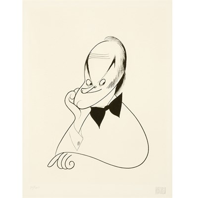 Lot 129 - Al Hirschfeld BOB HOPE Etching, 1983, signed...