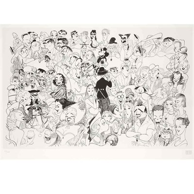 Lot 133 - Al Hirschfeld MOVIELAND Lithograph printed in...