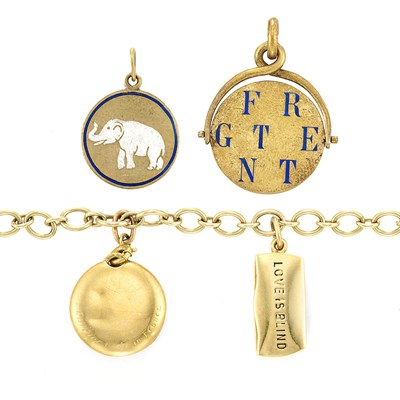 Lot 213 - Group of Gold, Low Karat Gold and Silver Gilt Jewelry