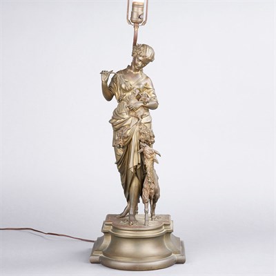 Lot 147A - Bronze Figural Lamp After a model by Arthur...