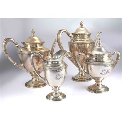 Lot 355 - Sterling Silver Four-Piece Tea and Coffee...