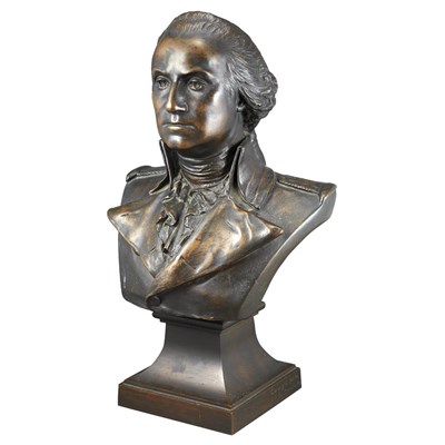 Lot 187 - Bronze Bust of George Washington Cast from a...