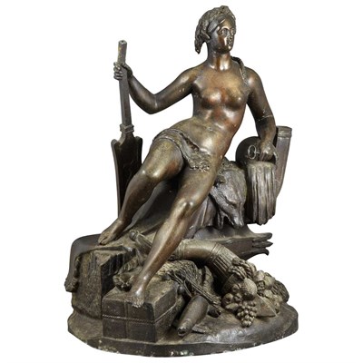 Lot 199 - Bronze Allegorical Figure of Bounty E. Quesnel,...