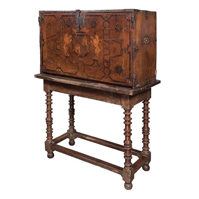 Lot 242 - Spanish Baroque Walnut and Marquetry Vargueno...