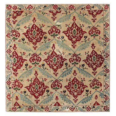 Lot 549 - Turkish Embroidered Linen and Silk Bohca 17th...