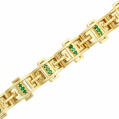 Lot 268 - Gold and Emerald Bracelet, Tiffany & Co.