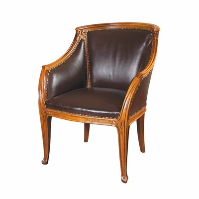 Lot 419 - Louis Majorelle Art Nouveau Carved Mahogany...