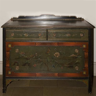Lot 259 - Floral Decorated Painted Chest of Drawers...