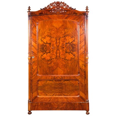 Lot 591 - Louis XVI Style Carved Walnut Armoire Late...