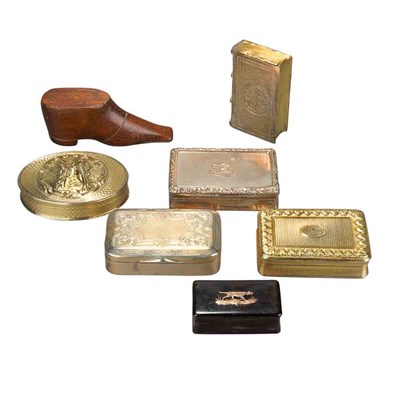Lot 363 - Group of Four Silver Snuff Boxes Total...