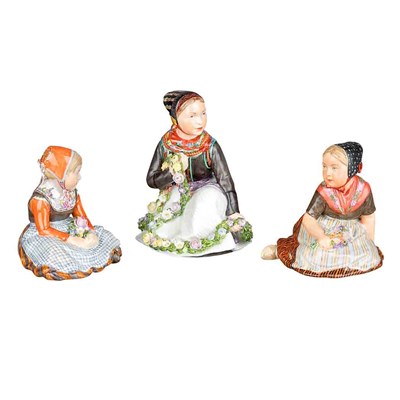 Lot 486 - Set of Ten Copenhagen Porcelain Figures