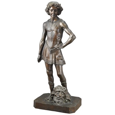 Lot 192 - Italian Bronze Figure of David Height 26 1/2...