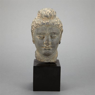 Lot 461 - Gandharan Gray Schist Head of Buddha 2nd/3rd...