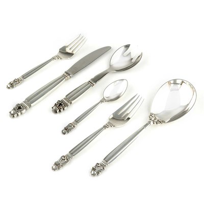 Lot 288 - Georg Jensen Sterling Silver Flatware Service...