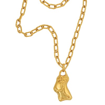 Lot 431 - High Karat Gold Chain Pendant-Necklace, Jean Mahie