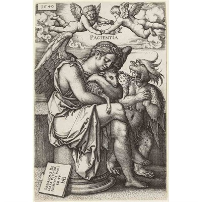 Lot 292 - Hans Sebald Beham (1500-1550) PACIENTIA...