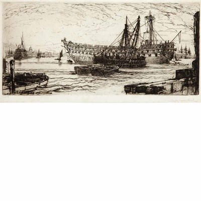 Lot 1088 - Seymour Haden BREAKING UP OF THE AGAMEMNON NO....