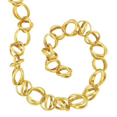 Lot 435 - Gold Link Necklace, Fred