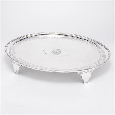 Lot 420 - George III Silver Tray William Robertson,...