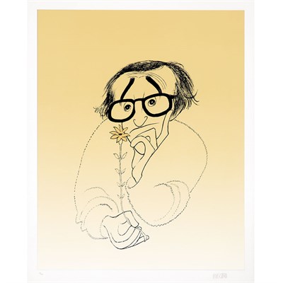 Lot 128 - Al Hirschfeld WOODY ALLEN Color lithograph,...