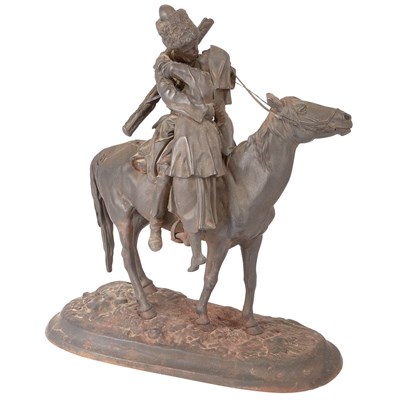 Lot 329 - Russian Cast Iron Figural Group Titled The...