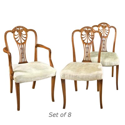 Lot 285 - Set of Eight George III Style Mahogany Dining...