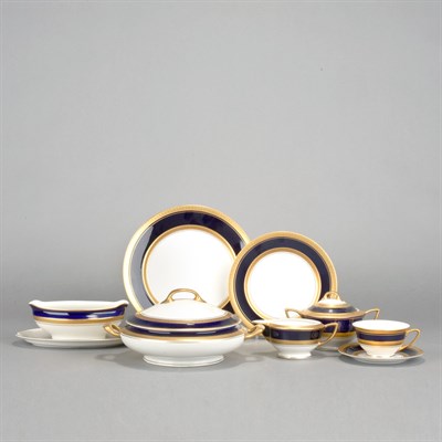 Lot 303 - American Cobalt and Gilt Decorated Porcelain...