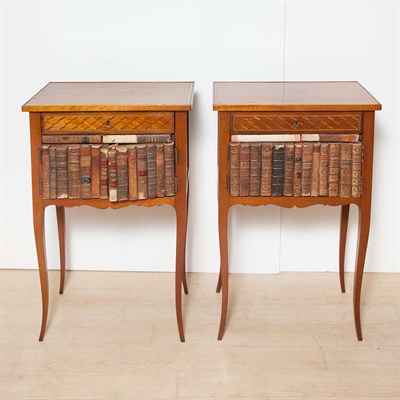 Lot 238 - Pair of Louis XVI Style Parquetry Inlaid...