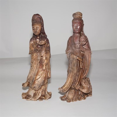 Lot 234 - Two Chinese Soapstone Figures 19th Century...