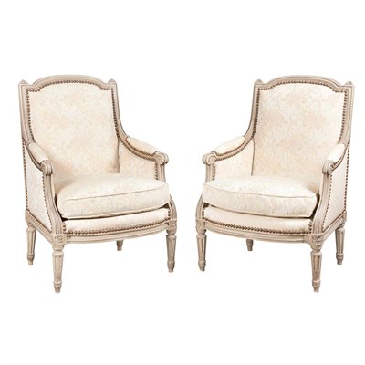 Lot 147 - Pair of Louis XVI Style Painted Miniature...