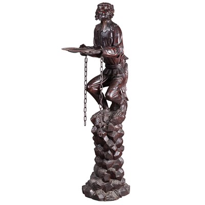 Lot 112 - Venetian Walnut Figural Dumbwaiter 19th...