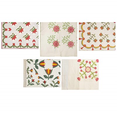 Lot 202 - Group of Applique Show Quilts 19th Century...