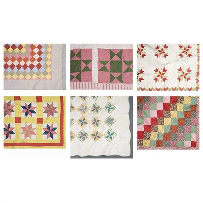 Lot 266 - Group of Assorted Quilts 1860-90 Comprising an...