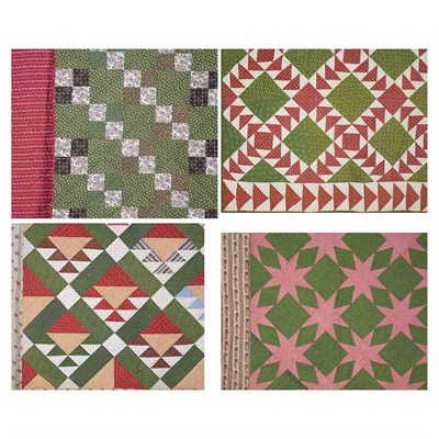 Lot 160 - Group of Quilts 1860-80 Comprising a Four...
