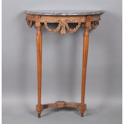 Lot 123 - Louis XVI Style Oak Console 19th Century The D-...