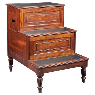 Lot 293 - Set of Late Regency Mahogany Bedsteps Circa...
