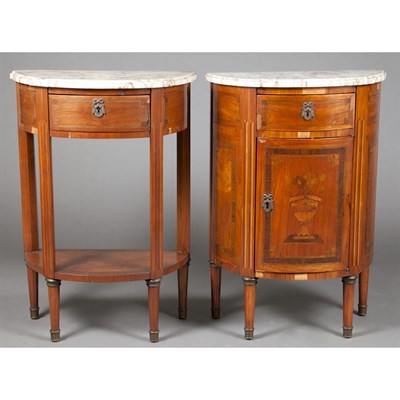 Lot 303 - Louis XVI Style Tulipwood and Mahogany Side...