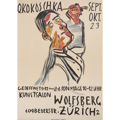 Lot 358 - Oskar Kokoschka (1886-1980) SELBSTBILDNIS VON...