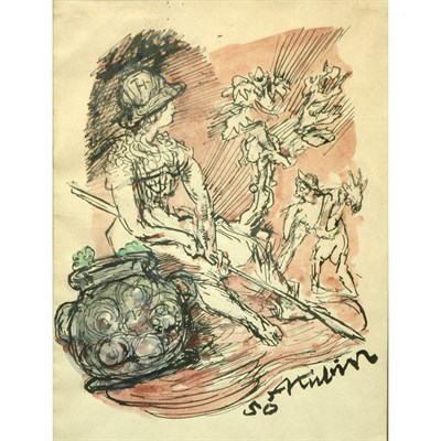 Lot 53 - Alfred Kubin Austrian, 1877-1959 Athena and...