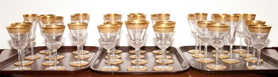 Lot 334 - St. Louis Gilt Decorated Thistle Pattern...