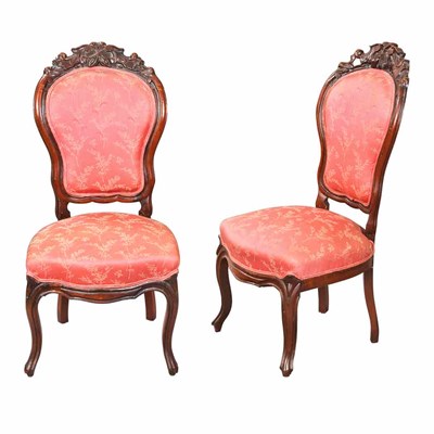 Lot 336 - Pair of American Rococo Revival Carved...