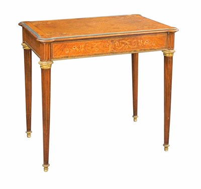 Lot 619 - Louis XVI Style Gilt-Metal Mounted Marquetry...