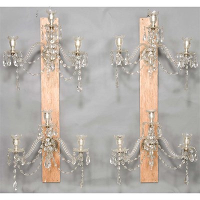 Lot 387 - Set of Four George III Style Colorless Cut...
