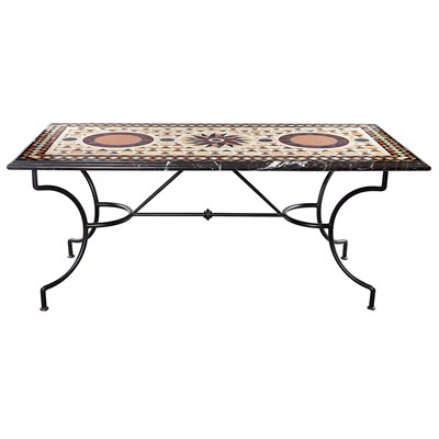 Lot 192 - Neoclassical Style Pietra Dura and Black...